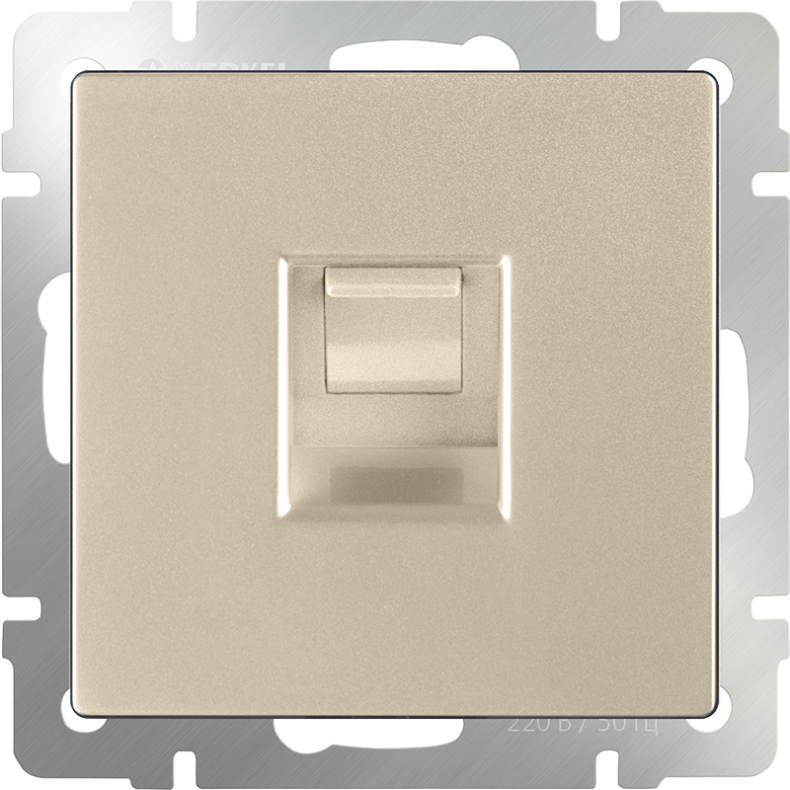 Розетка компьютерная RJ-45. Цвет Шампань. Werkel (Веркель). Встраиваемые механизмы. WL11-RJ-45. a040910