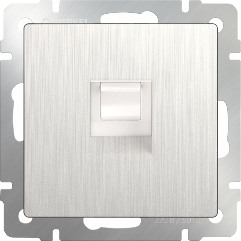 Розетка компьютерная RJ-45. Цвет Перламутровый рифленый. Werkel (Веркель). Встраиваемые механизмы. WL13-RJ-45. a040889