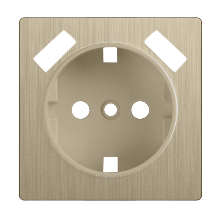 Лицевая панель для розетки IP20 с USB зарядкой. Цвет Шампань рифленый. Werkel (Веркель). Встраиваемые механизмы. WL10-USB-CP. a037014