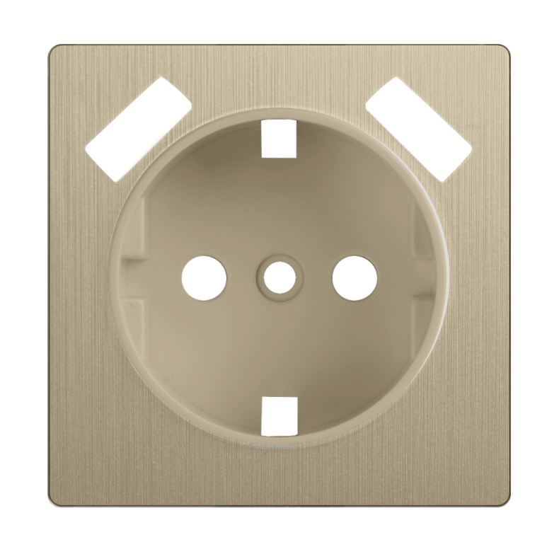 Лицевая панель для розетки IP20 с USB зарядкой. Цвет Шампань рифленый. Werkel (Веркель). Встраиваемые механизмы. WL10-USB-CP. a037014
