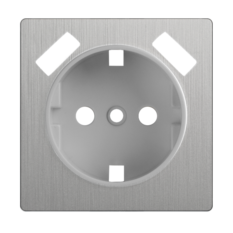 Лицевая панель для розетки IP20 с USB зарядкой. Цвет Серебряный рифленый. Werkel (Веркель). Встраиваемые механизмы. WL09-USB-CP. a037011