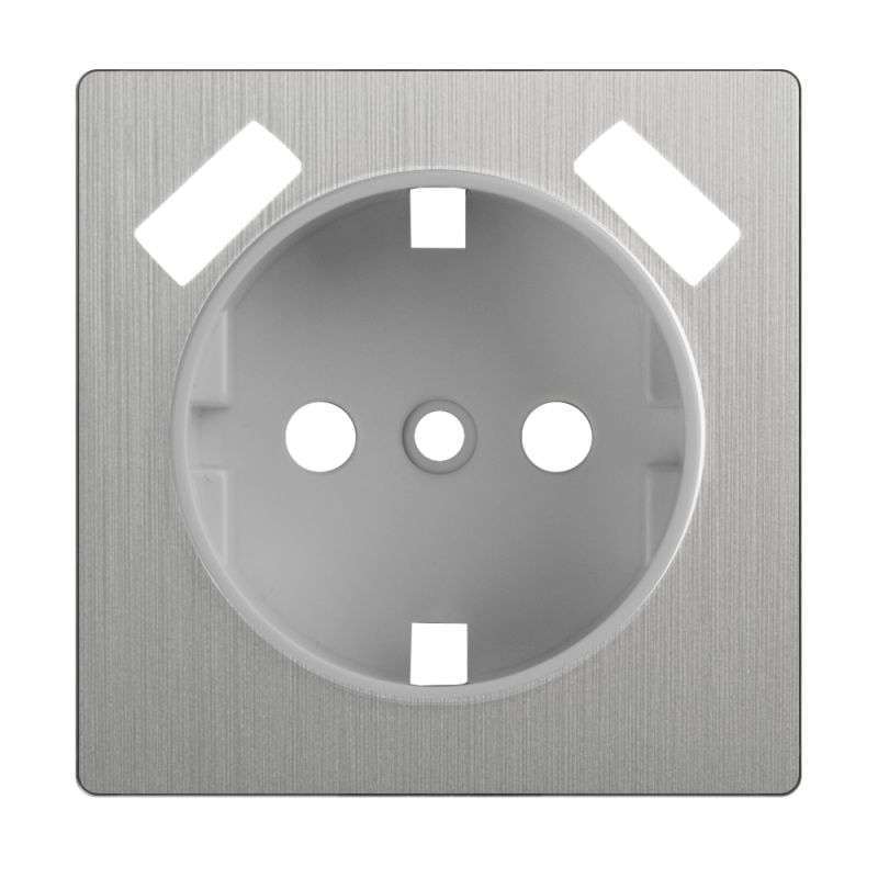 Лицевая панель для розетки IP20 с USB зарядкой. Цвет Серебряный рифленый. Werkel (Веркель). Встраиваемые механизмы. WL09-USB-CP. a037011
