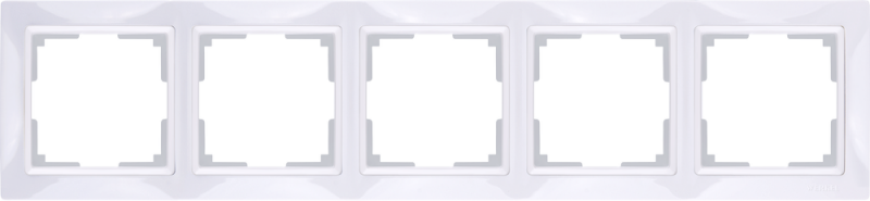 Рамка на 5 постов. Цвет Белый. Werkel (Веркель). Snabb basic. WL03-Frame-05 Белый. a036629