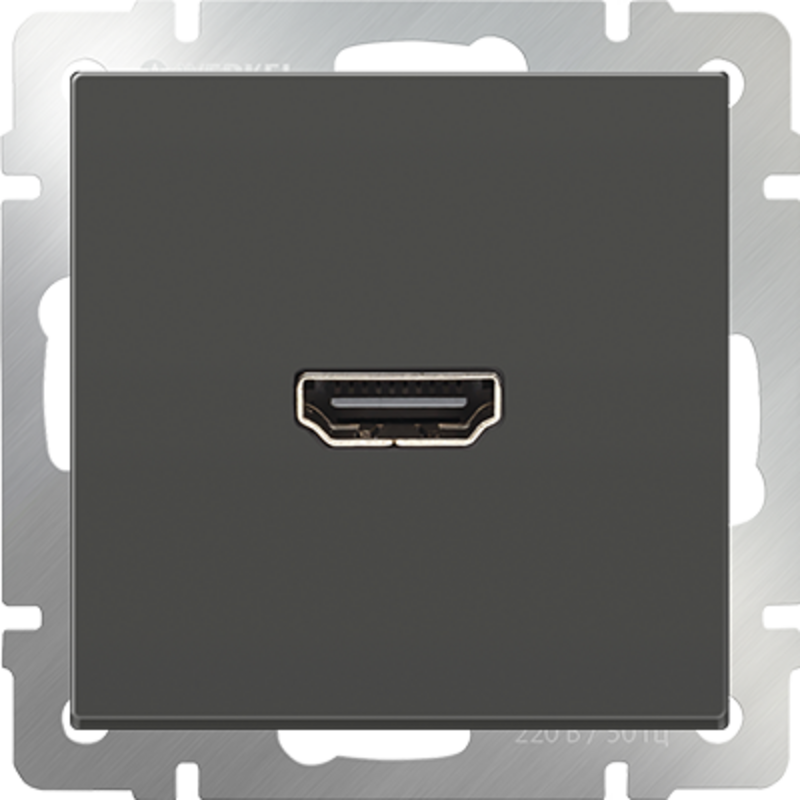 Розетка HDMI. Цвет Серо-коричневый. Werkel (Веркель). Встраиваемые механизмы. WL07-60-11. a036561