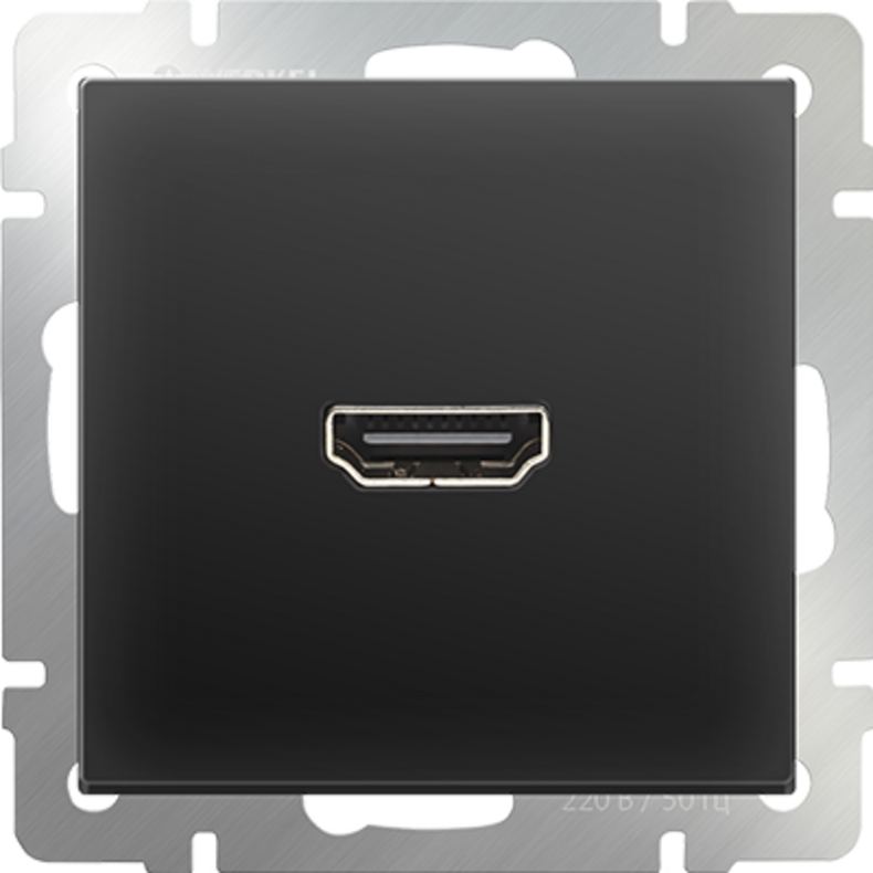 Розетка HDMI. Цвет Чёрный. Werkel (Веркель). Встраиваемые механизмы. WL08-60-11. a036559