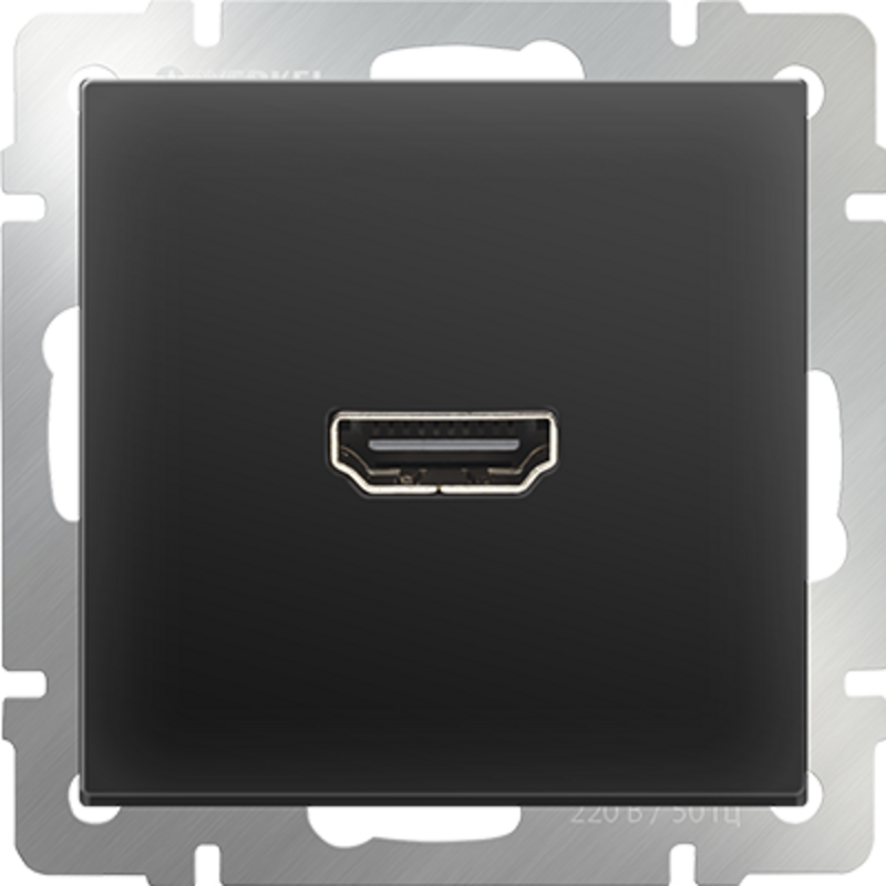Розетка HDMI. Цвет Чёрный. Werkel (Веркель). Встраиваемые механизмы. WL08-60-11. a036559