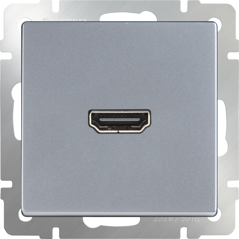 Розетка HDMI. Цвет Серебряный. Werkel (Веркель). Встраиваемые механизмы. WL06-60-11. a036557