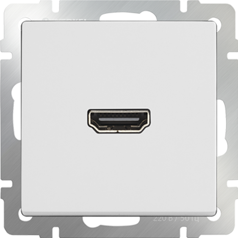 Розетка HDMI. Цвет Белый. Werkel (Веркель). Встраиваемые механизмы. WL01-60-11. a036553