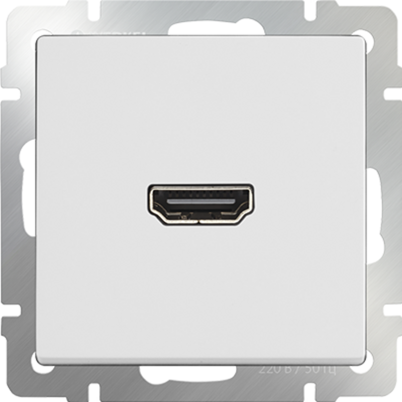 Розетка HDMI. Цвет Белый. Werkel (Веркель). Встраиваемые механизмы. WL01-60-11. a036553