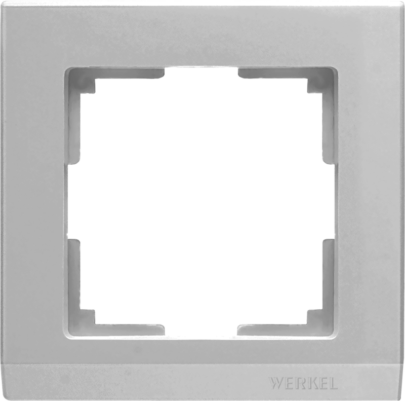 Рамка на 1 пост. Цвет Серебряный. Werkel (Веркель). Stark. WL04-Frame-01 Серебряный. a031802