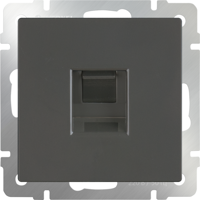 Розетка компьютерная RJ-45. Цвет Серо-коричневый. Werkel (Веркель). Встраиваемые механизмы. WL07-RJ-45. a029858