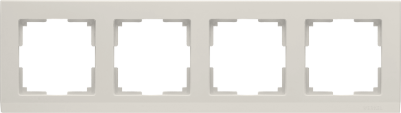 Рамка на 4 поста. Цвет Слоновая кость. Werkel (Веркель). Stark. WL04-Frame-04-ivory Слоновая кость. a028944