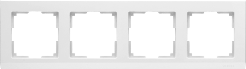 Рамка на 4 поста. Цвет Белый. Werkel (Веркель). Stark. WL04-Frame-04-white Белый. a028924