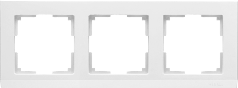 Рамка на 3 поста. Цвет Белый. Werkel (Веркель). Stark. WL04-Frame-03-white Белый. a028923