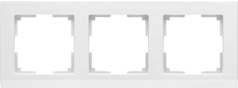 Рамка на 3 поста. Цвет Белый. Werkel (Веркель). Stark. WL04-Frame-03-white Белый. a028923
