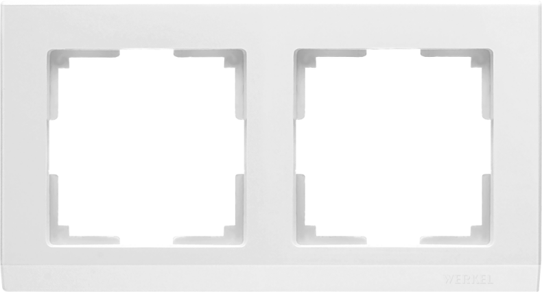 Рамка на 2 поста. Цвет Белый. Werkel (Веркель). Stark. WL04-Frame-02-white Белый. a028922