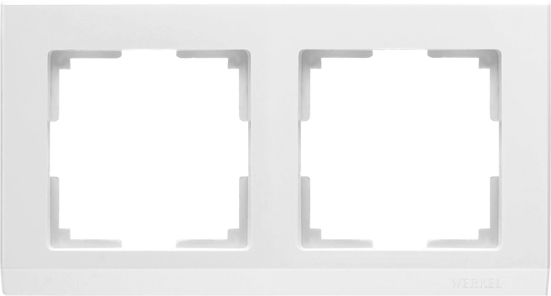 Рамка на 2 поста. Цвет Белый. Werkel (Веркель). Stark. WL04-Frame-02-white Белый. a028922