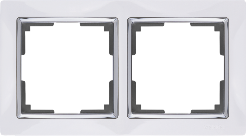 Рамка на 2 поста. Цвет Белый. Werkel (Веркель). Snabb. WL03-Frame-02-white Белый. a028881