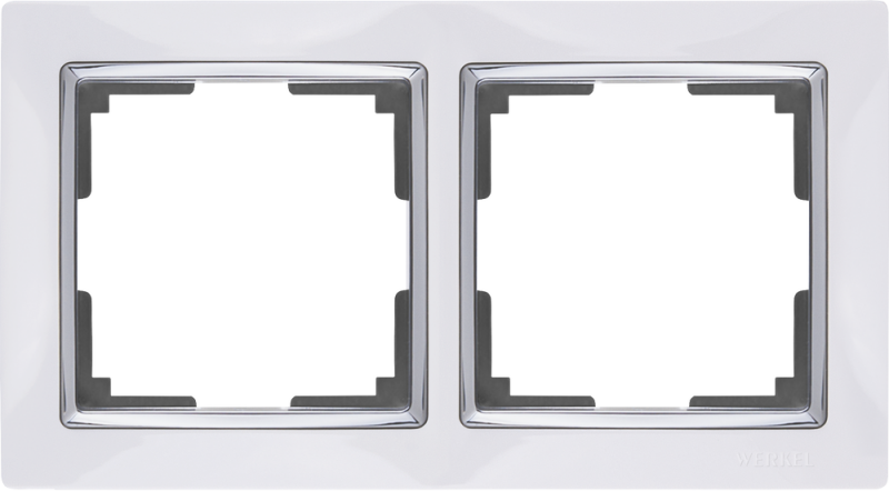 Рамка на 2 поста. Цвет Белый. Werkel (Веркель). Snabb. WL03-Frame-02-white Белый. a028881