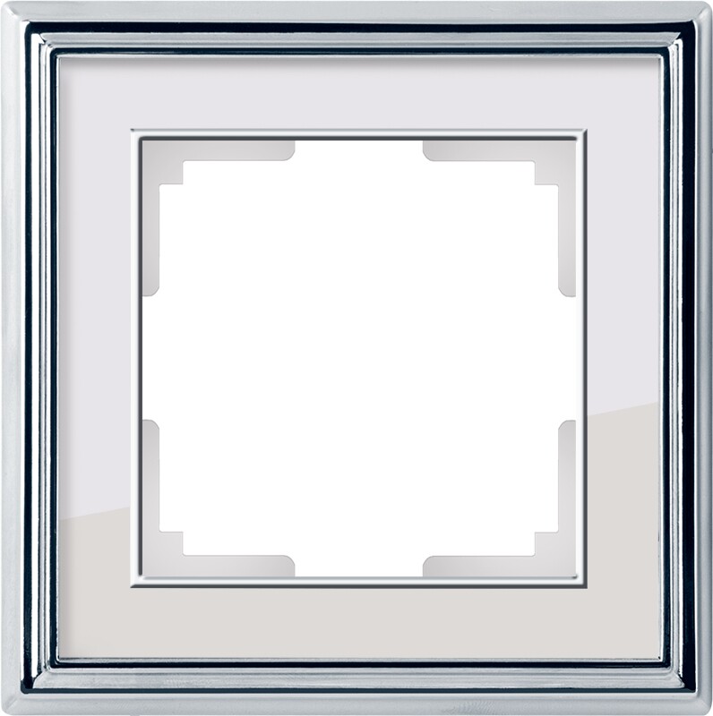 Рамка на 1 пост. Цвет Хром белый. Werkel (Веркель). Palacio. WL17-Frame-01 Хром белый. a037692