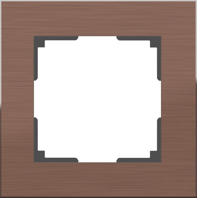 Рамка на 1 пост. Цвет Коричневый. Werkel (Веркель). Aluminium. WL11-Frame-01 Коричневый. a033745