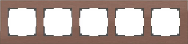 Рамка на 5 постов. Цвет Коричневый. Werkel (Веркель). Aluminium. WL11-Frame-05 Коричневый. a033743