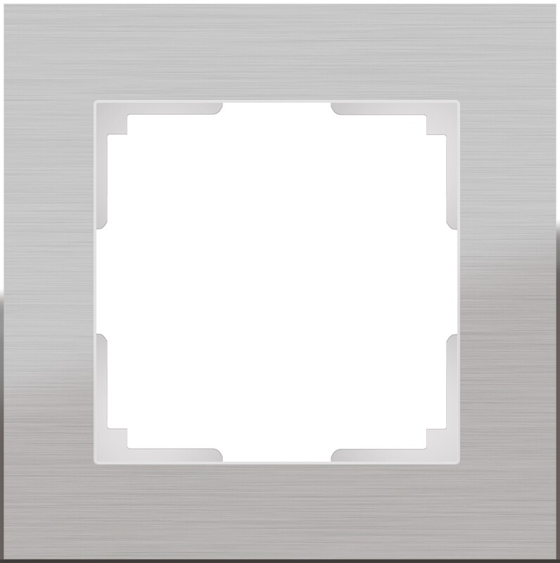Рамка на 1 пост. Цвет Серебряный. Werkel (Веркель). Aluminium. WL11-Frame-01 Серебряный. a033739