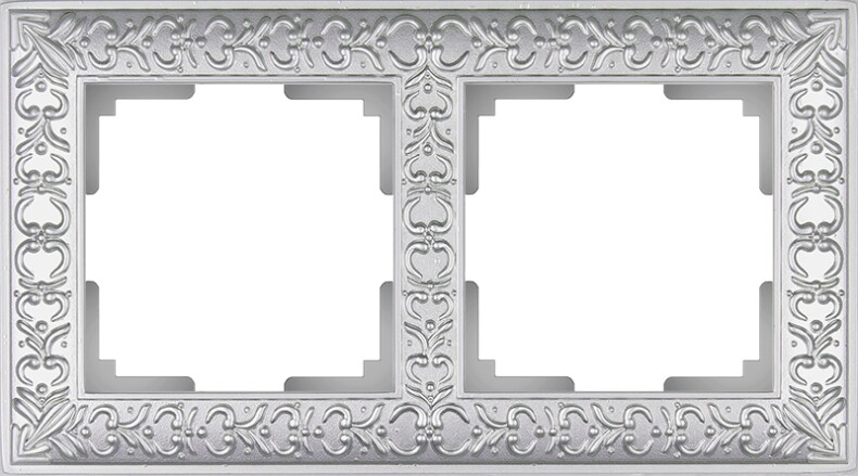 Рамка на 2 поста. Цвет Жемчужный. Werkel (Веркель). Antik. WL07-Frame-02 Жемчужный. a031783