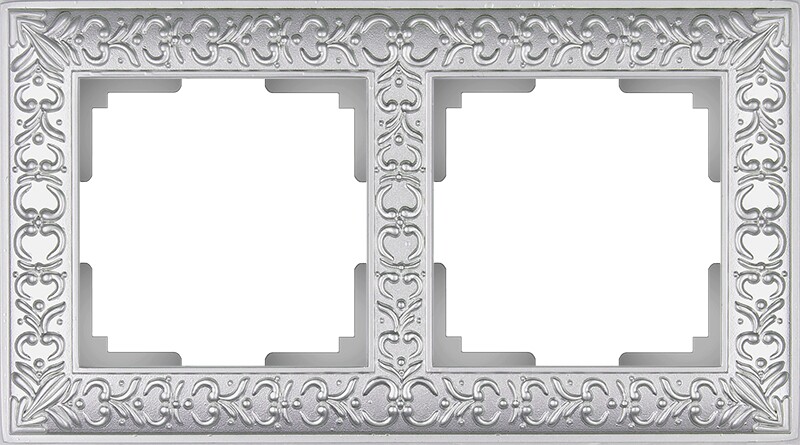 Рамка на 2 поста. Цвет Жемчужный. Werkel (Веркель). Antik. WL07-Frame-02 Жемчужный. a031783