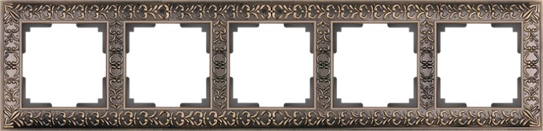 Рамка на 5 постов. Цвет Бронза. Werkel (Веркель). Antik. WL07-Frame-05 Бронза. a030758