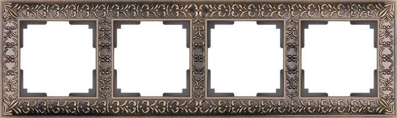 Рамка на 4 поста. Цвет Бронза. Werkel (Веркель). Antik. WL07-Frame-04 Бронза. a029841