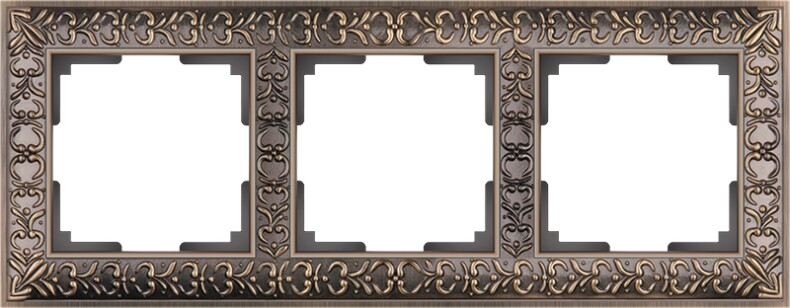 Рамка на 3 поста. Цвет Бронза. Werkel (Веркель). Antik. WL07-Frame-03 Бронза. a029840