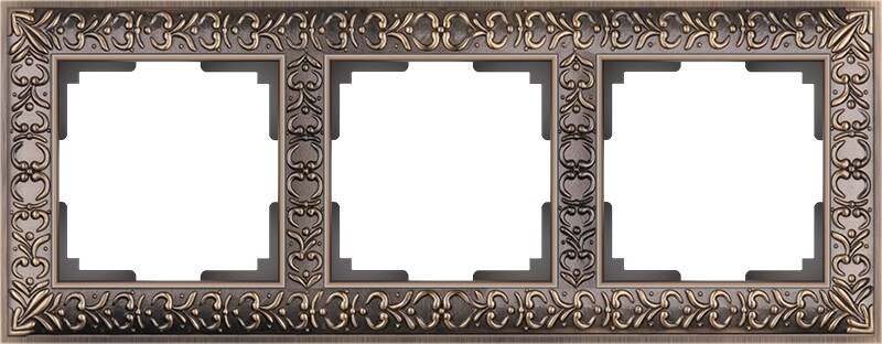 Рамка на 3 поста. Цвет Бронза. Werkel (Веркель). Antik. WL07-Frame-03 Бронза. a029840