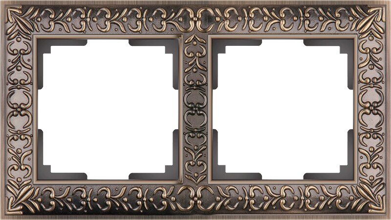 Рамка на 2 поста. Цвет Бронза. Werkel (Веркель). Antik. WL07-Frame-02 Бронза. a029839