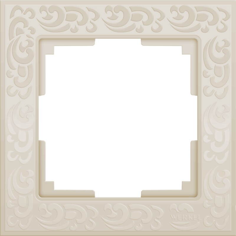 Рамка на 1 пост. Цвет Слоновая кость. Werkel (Веркель). Flock. WL05-Frame-01-ivory Слоновая кость. a028982