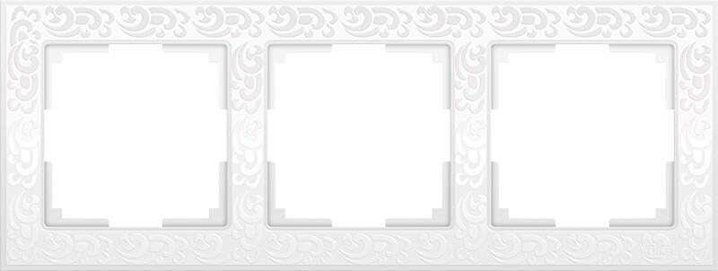 Рамка на 3 поста. Цвет Белый. Werkel (Веркель). Flock. WL05-Frame-03-white Белый. a028964