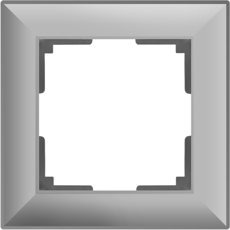 Рамка на 1 пост. Цвет Серебряный. Werkel (Веркель). Fiore. WL14-Frame-01 Серебряный. a038845