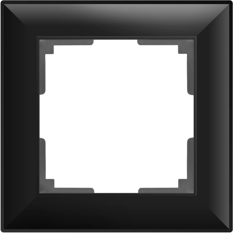 Рамка на 1 пост. Цвет Чёрный. Werkel (Веркель). Fiore. WL14-Frame-01 Чёрный. a038841