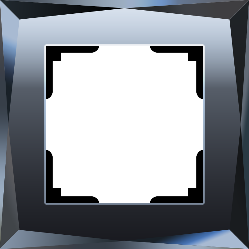 Рамка на 1 пост. Цвет Чёрный. Werkel (Веркель). Diamant. WL08-Frame-01 Чёрный. a029843
