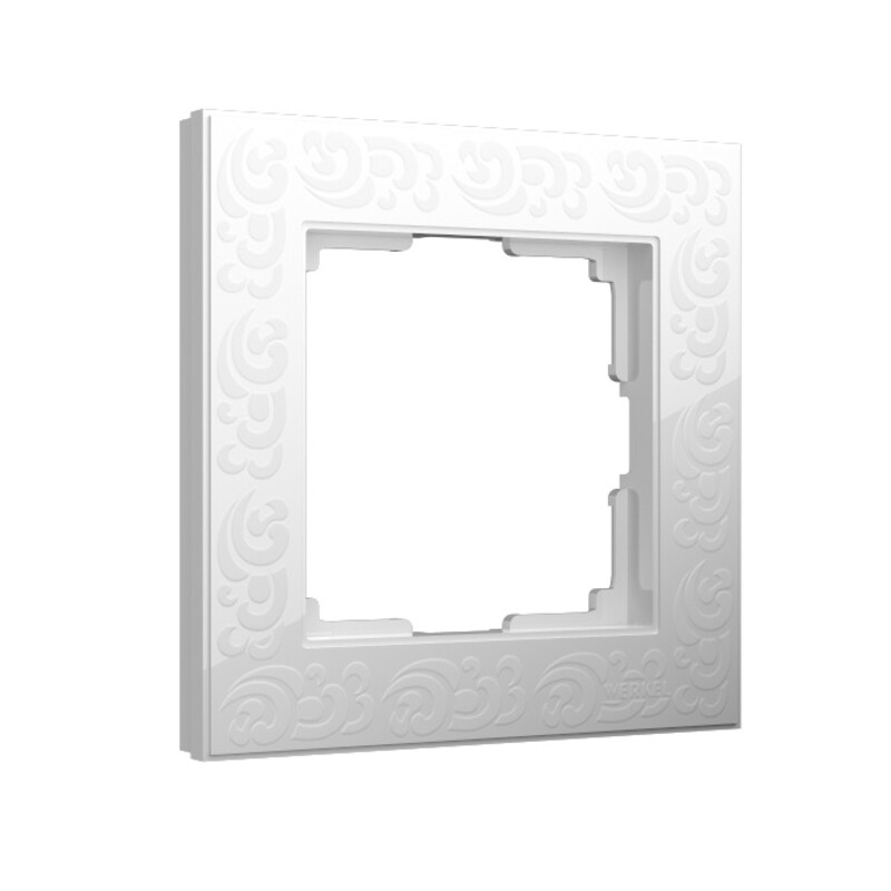 Рамка на 1 пост. Цвет Белый. Werkel (Веркель). Flock. WL05-Frame-01-white Белый. a028962