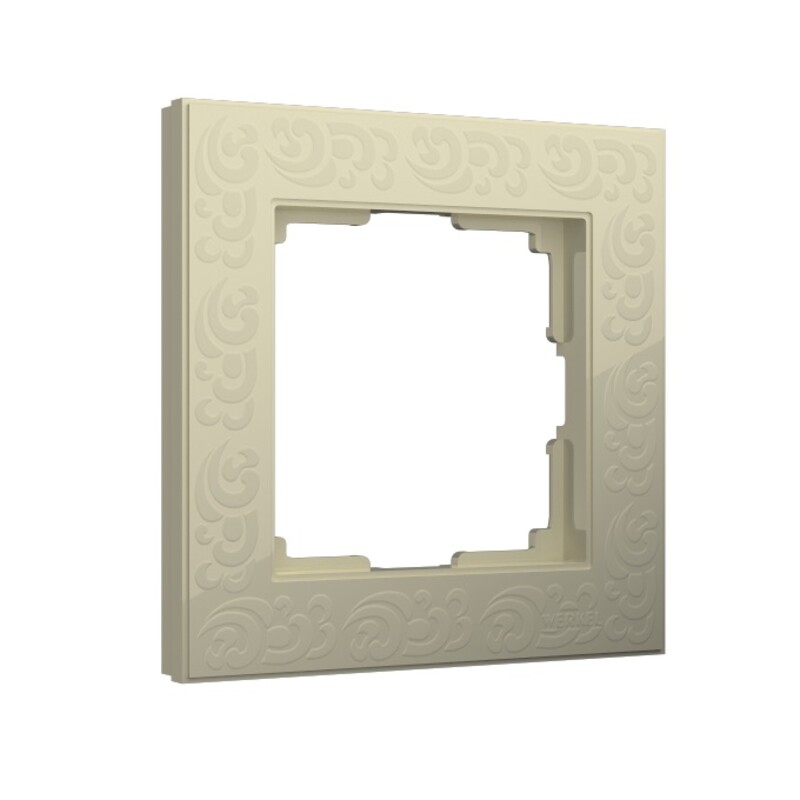 Рамка на 1 пост. Цвет Слоновая кость. Werkel (Веркель). Flock. WL05-Frame-01-ivory Слоновая кость. a028982