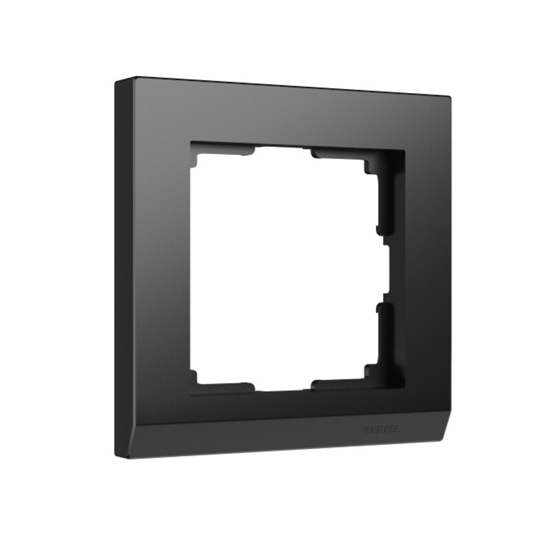 Рамка на 1 пост. Цвет Чёрный. Werkel (Веркель). Stark. WL04-Frame-01-black Чёрный. a029214