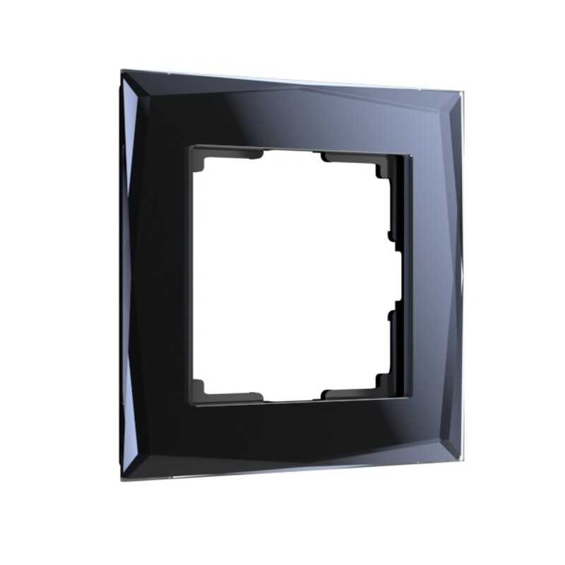 Рамка на 1 пост. Цвет Чёрный. Werkel (Веркель). Diamant. WL08-Frame-01 Чёрный. a029843