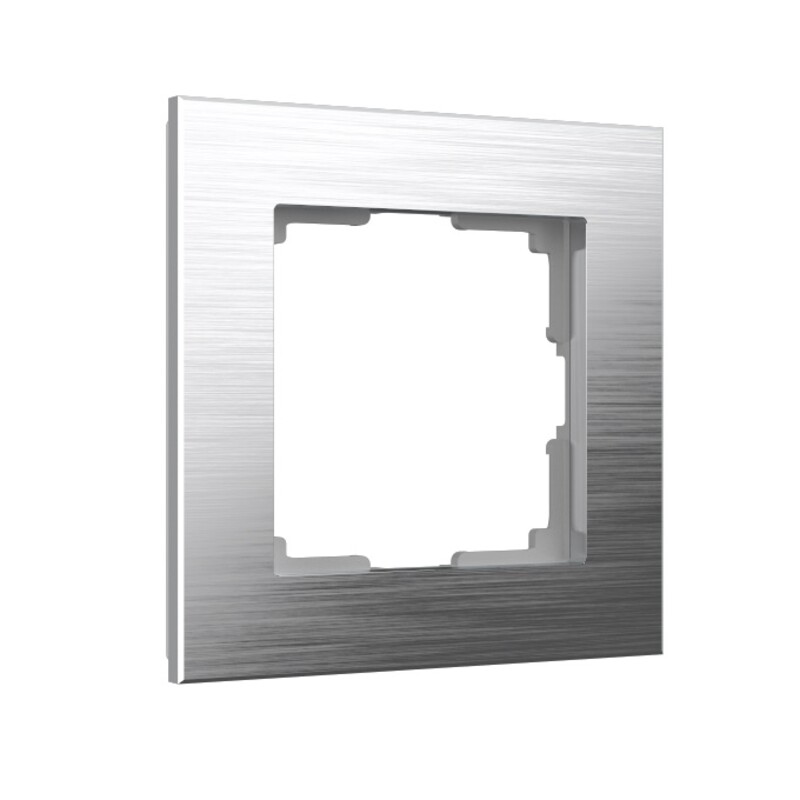 Рамка на 1 пост. Цвет Серебряный. Werkel (Веркель). Aluminium. WL11-Frame-01 Серебряный. a033739