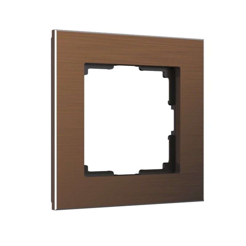 Рамка на 1 пост. Цвет Коричневый. Werkel (Веркель). Aluminium. WL11-Frame-01 Коричневый. a033745