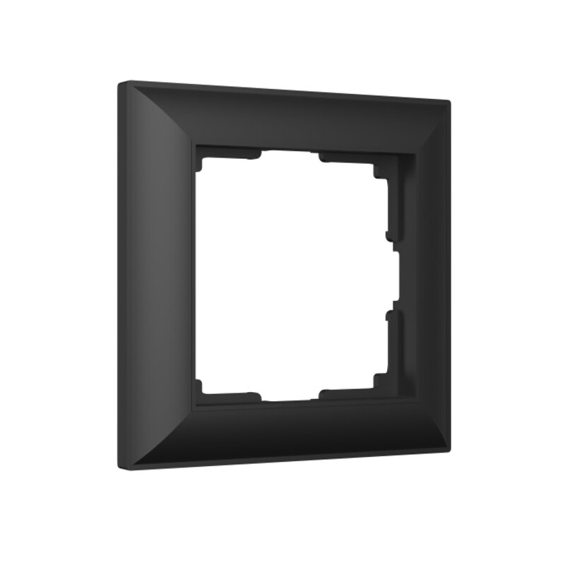 Рамка на 1 пост. Цвет Чёрный. Werkel (Веркель). Fiore. WL14-Frame-01 Чёрный. a038841