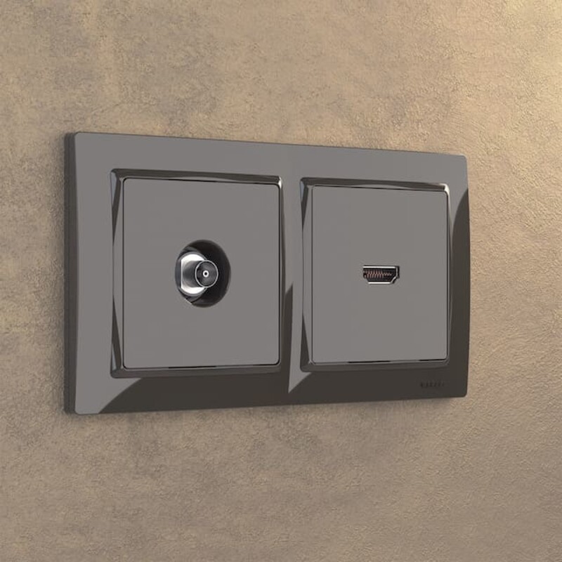 Рамка на 2 поста. Цвет Серо-коричневый. Werkel (Веркель). Snabb basic. W0022007 - a051294