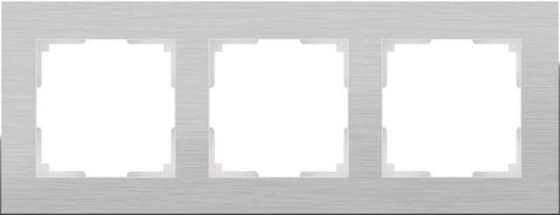 Рамка на 3 поста. Цвет Серебряный. Werkel (Веркель). Aluminium. W0031706 - a050950