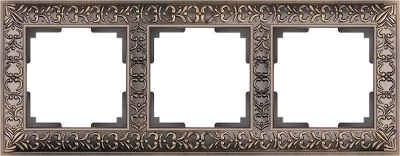 Рамка на 3 поста. Цвет Бронза. Werkel (Веркель). Antik. W0031512 - a050943