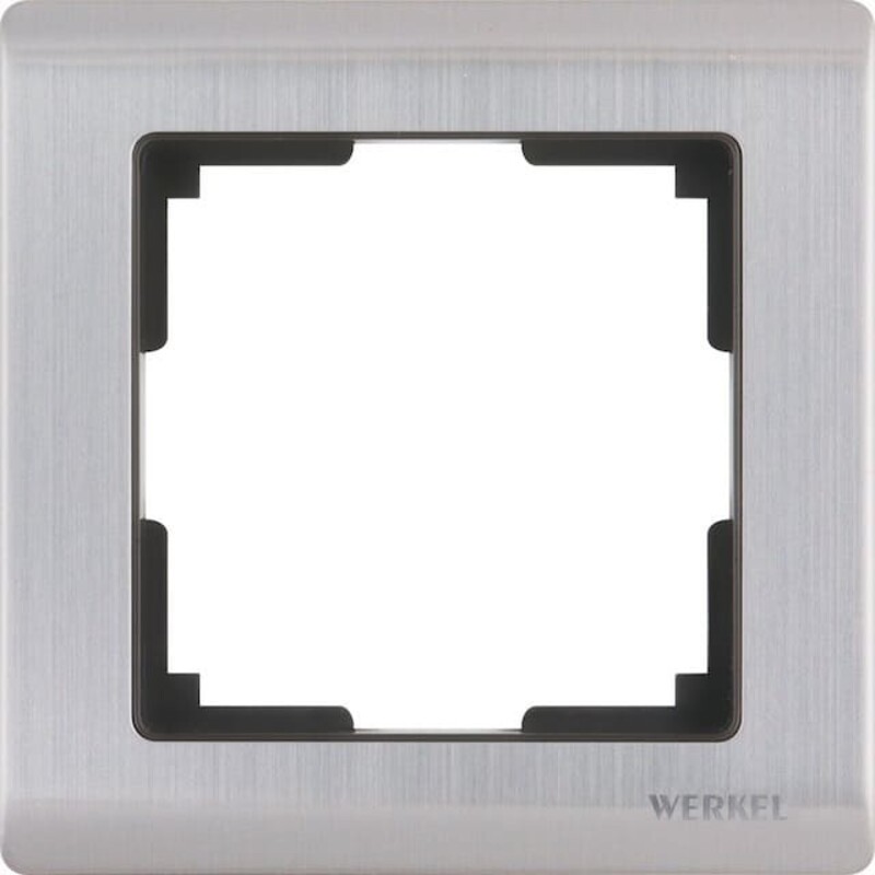 Рамка на 1 пост. Цвет Глянцевый никель. Werkel (Веркель). Metallic. W0011602 - a051000